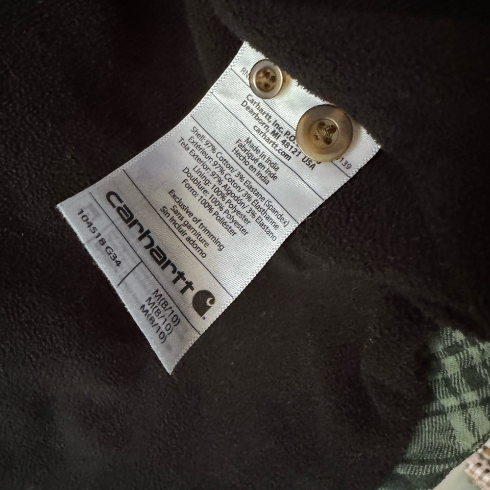 Women’s Carhartt Fleece Lined Plaid Jacket - Picture 5 of 7
